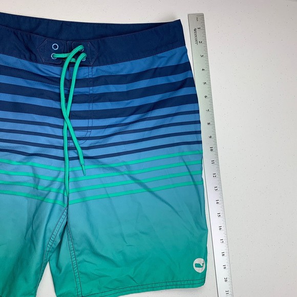 Vineyard Vines Mens Blue Green Board Water‎ Shorts Swimwear Shorts Striped 33 - Picture 6 of 7